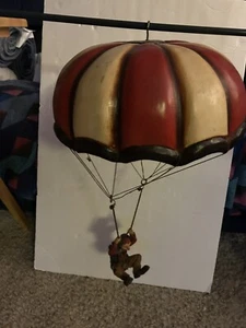 VINTAGE 21" HOT MAN AND PARACHUTE DECOR...CEILING HANGING... RESIN - Picture 1 of 3