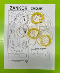 Zaccaria Zankor pinball SILICONE / RUBBER ring kit - Picture 1 of 2