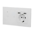 Wifi Smart Switch With Dual Usb Wall Socket App Voice Touch Control Eu Mld