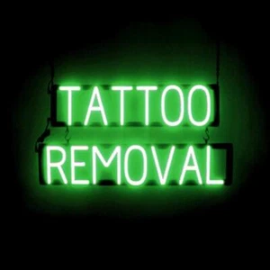 SpellBrite TATTOO REMOVAL Sign | Neon Sign Look, LED Light | 29.0" x 15.0" - Picture 1 of 11
