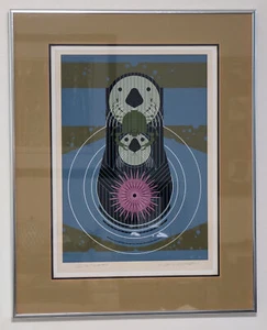 Devotion in the Ocean - 1976 Vintage Serigraph by Charley Harper - Picture 1 of 7