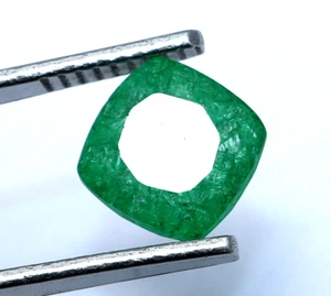 8.85 Ct Natural Colombian Green Emerald Cushion Cut Certified Loose Gemstone - Picture 1 of 7