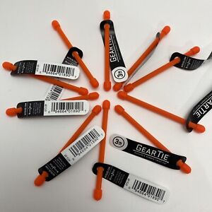 10 Nite Ize Original Gear Twist Tie Reusable Rubber 3Inch Orange Cord Management