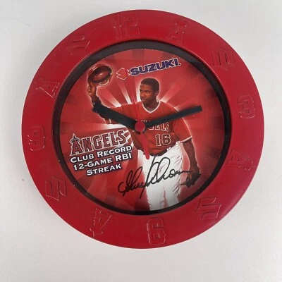 Anaheim Angels GARRET ANDERSON 12-Game RBI Streak Wall Clock 2008 NEW - Image 1 of 4