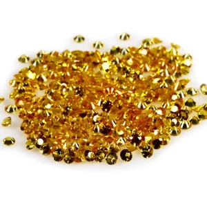 0.56 ct (10 pcs Lot) Valuable CALIBRATED SIZE(2 x 2 mm) Round Yellow Sapphire - Picture 1 of 3