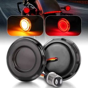 Luces de giro traseras LED 1157 inserciones rojas ámbar para Sportster Dyna Softail - Imagen 1 de 10