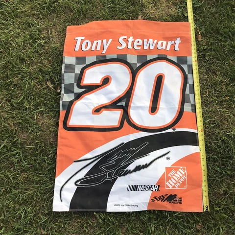 Nascar Racing Flag Banner 2002 Tony Stewart #20 Home Depot 42”x29” Cover
