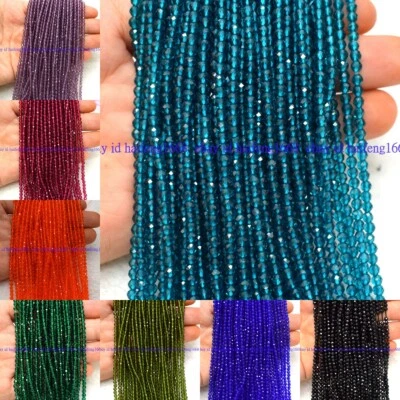 Großhandel 10-Stränge Facettiert 3mm Mehrfarbig Spinell Rund Lose Perlen 15" - Bild 1 von 4