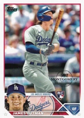 2023 Topps Factory Set 582 Montgomery Club #395 James Outman RC SP  Dodgers - Image 1 of 2