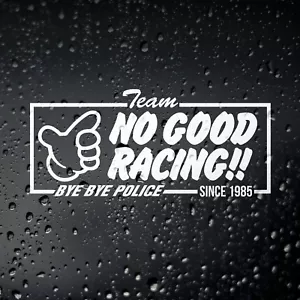 Team No Good Racing Car Oblong JDM Sticker, Kanjo Racer Honda Civic EK9 EG EF - Picture 1 of 4