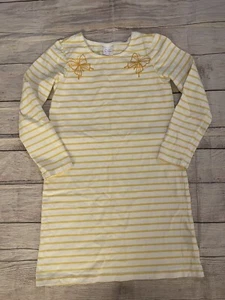 Vestido Hanna Andersson 140 Talla 10 Amarillo Rayas Manga Larga - Imagen 1 de 6