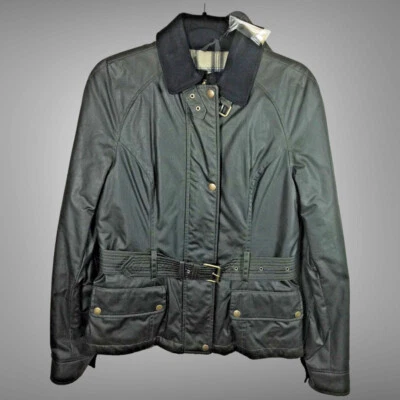 Chaqueta Blusa Belstaff Militar Verde Encerada Motocicleta Dobladillo Talla 42 Hecha en Italia Foto 1 de 4