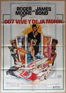 Live and Let Die ORIGINAL Spanish 1973 POSTER James Bond 007 sexy girls art! - Imagen 1 de 3