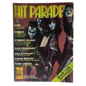 VTG Hit Parader Magazine July 1976 Kiss and Robert Plant w Centerfold No Label - Picture 1 of 4
