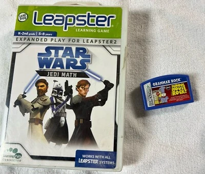 Leapfrog Leapster Learning Games Star Wars Jedi Math, School House Rocks Grammar - Image 1 of 4
