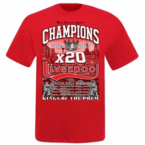 Nowy bawełniany t-shirt Liverpool 2025 Premier League Champions, mistrzowie Liverpool - Zdjęcie 1 z 5
