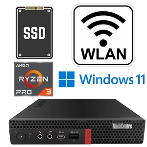 Lenovo ThinkCentre M75q minuscule Ryzen 3 Pro 3200GE 8/16 Go RAM NVME SSD Mini PC WLAN - Photo 1/24
