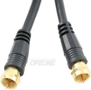 Topzone 100 Fuß RG59 Koaxialkabel F-Stecker auf F-Stecker, schwarze Farbe - NEU - Bild 1 von 2