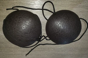 teen girls women COCONUT BRA halloween costume wear ties on back CUTE! - Picture 1 of 1