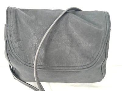 Винтажный серый мягкий олень кожи сшитый наплечная сумка сумка сумочка Дамская сумка - Изображение 1 из 4