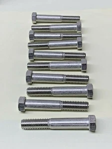 (10 pcs) 7/16-14 X 2 3/4" Hex Cap Screw STAINLESS Steel Bolt 5/8" x 9/32" Head - Picture 1 of 2