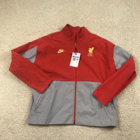 Nike Liverpool FC Full Zip Soccer Track Jacket Womens Medium Red Grey DB8145-617 Cover