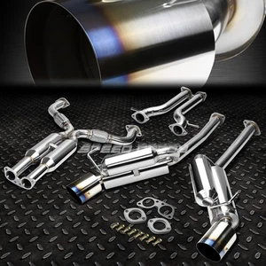 FOR 09-20 370Z Z34 FAIRLADY Z DUAL 4.5" BURNT MUFFLER TIP CATBACK EXHAUST SYSTEM - Bild 1 von 5