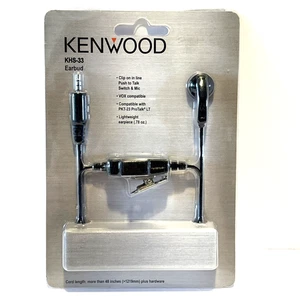 Kenwood KHS-33 Ohrhörer mit Clip-On Mikrofon für PKT-23 Pro Talk Neu aus altem Lagerbestand neu/versiegelt - Bild 1 von 8