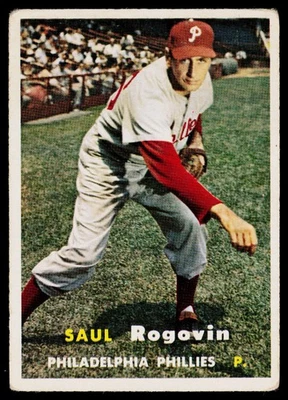 1957 Topps #129 Saul Rogovin - VG - Image 1 of 2