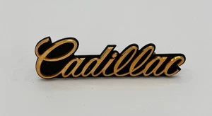 CADILLAC GRILLE SCRIPT EMBLEM 24K GOLD PLATED NEW OLD STOCK - Picture 1 of 3