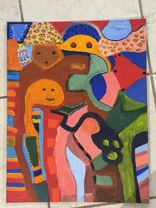 OOAK Vintage Original Gemälde von Louise Abrams - Bild 1 von 10