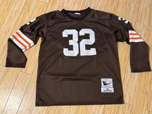 Throwback Jim Brown Mitchell Ness 1964 Cleveland Browns Jersey Size 52 2XL - Picture 1 of 8