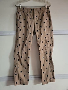 J. Pantaloni chino Crew a pois vita alta ragazza donna taglia 2P beige - Foto 1 di 5