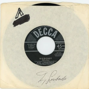 Guy Lombardo - signierte Mini Schallplattenhülle - Bild 1 von 2