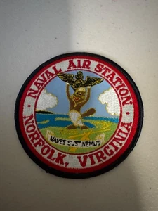 Original NAS Naval Air Station NORFOLK VA US NAVY Base Squadron 4" Jacket Patch - Bild 1 von 2