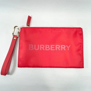 Burberry Novelty Pouch Red Clutch NEW - Picture 1 of 9
