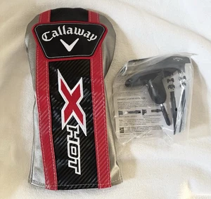 Callaway XHOT Driver Head Cover und Schraubenschlüssel, Herren Golf, Silber Rot, Neu - Bild 1 von 2