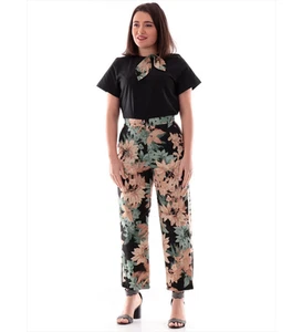 PANTALONE CERIMONIA DONNA EMME MARELLA VOLT 25151311022 007 FIORI ORIGINALPE2025 - Picture 1 of 2