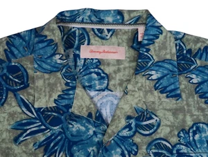 CAMISA DE CAMPAMENTO TOMMY BAHAMA JACQUARD PARA HOMBRE GRANDE FLORAL HAWAIANA MANGA CORTA T35274 - Imagen 1 de 12