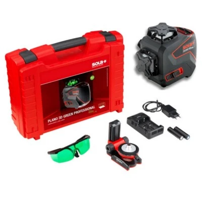 Sola Linienlaser PLANO 3D green Professional 71017201 Koffer Profiset 360° Akku - Bild 1 von 4