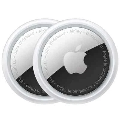 (Paquete de 2) Apple AirTag Plateado para "Sellado de fábrica" Foto 1 de 4