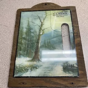 Termometro per pubblicità precoce salvataggio mancante Oslo Minnesota vetro e legno - Foto 1 di 10