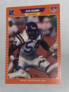 Carta Calcio 1989 Pro Set 239 Jesse Solomon Minnesota Vikings - Foto 1 di 2