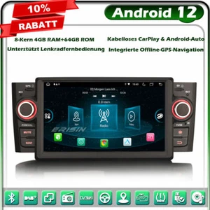 8-Kern 4+64GB Android 13 Autoradio GPS Navi Fiat Punto Linea DAB+ CarPlay DVB-T2 - Bild 1 von 22