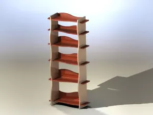 PLANS TO BUILD Your Own Wave Bookshelf or Bookcase - NO MATERIALS PROVIDED - Picture 1 of 11