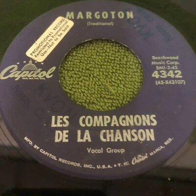 Les Compagnons De La Chanson – Down By The Riverside / Margoton  7" VINYL - Image 1 of 3