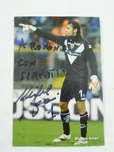 autograph photograph BRESCIA FOOTBALL GOALKEEPER MICHELE ARCARI SERIES A 2010 - Picture 1 of 2