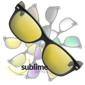 Clear Yellow Replacement Lenses For Ray Ban RB2132 New Wayfarer 52mm - Picture 1 of 5