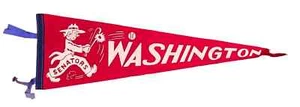Antiguo banderín de fieltro de 27 pulgadas de los senadores de Washington de los años 50 de béisbol - Imagen 1 de 4