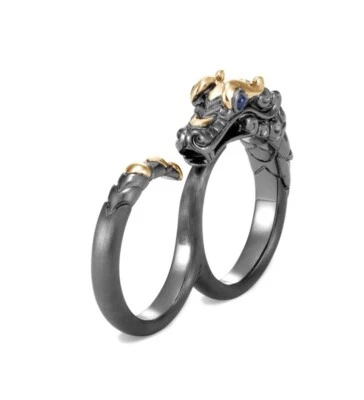 NUEVO ANILLO DE DOS DEDOS JOHN HARDY PLATA/ORO 18KT NAGA DRAGON $795 Foto 1 de 4